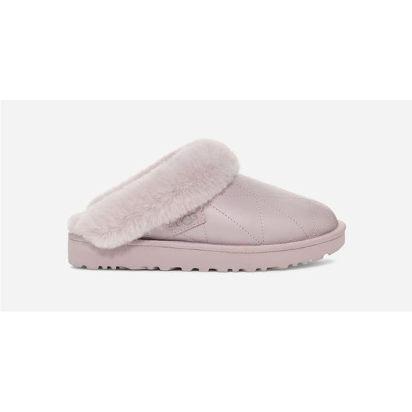UGG | Cluggette Pearlized Slipper Leather Sheepskin Indoor Outdoor Gift New - Picture 10 of 13